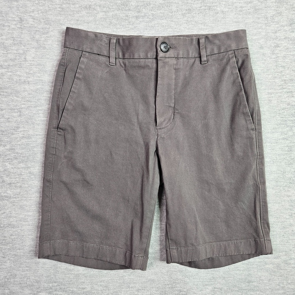 Everlane Men's Cotton Flat Front Chino Gray Pockets Short Size 28